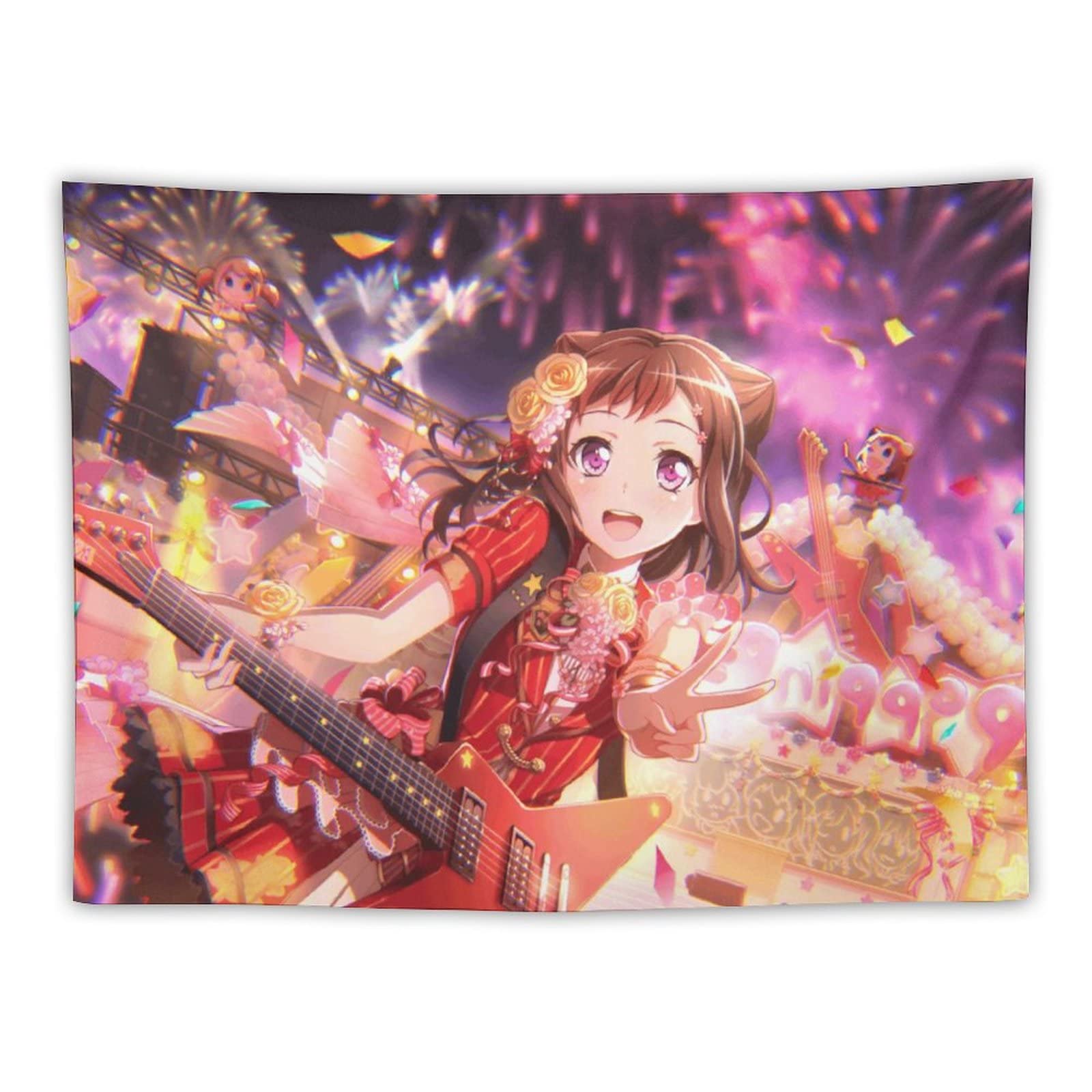 Amazon.co.jp: バンドリ！戸山 香澄 タペストリー かわいいアニメ柄 壁